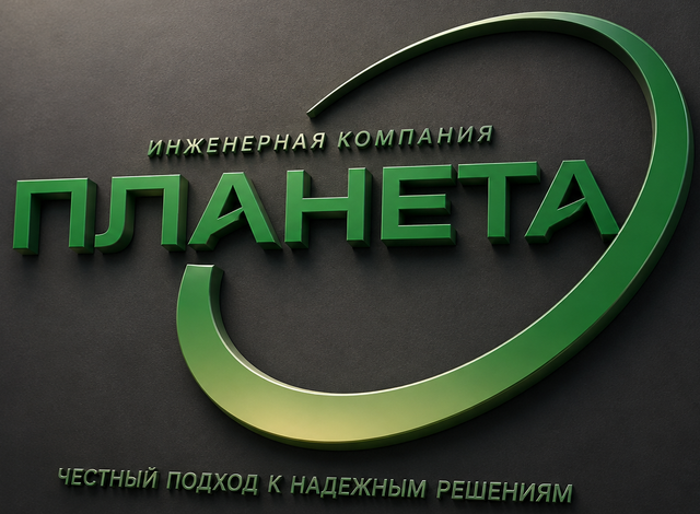 Логотип инженерной компании «Планета»